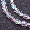 Electroplate Glass Beads Strands X-GC886Y-3-2