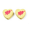 Spray Painted Maple Wood Beads WOOD-Q030-88-3