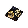 Natural Obsidian Pyramid with Mythical Beast Sign Figurines PW-WG94436-01-2