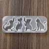 Cat Shape Pendant DIY Silhouette Silicone Mold DIY-K067-02C-2