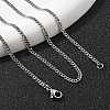 Non-Tarnish Unisex 304 Stainless Steel Curb Chain/Twisted Chain Necklaces STAS-D0002-34P-3