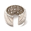 Brass Micro Pave Cubic Zirconia Open Cuff Rings RJEW-P098-25P-3