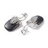 Natural Black Obsidian Pendants G-F639-09E-P-3