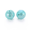 Opaque Acrylic Beads TACR-S154-10F-04-4