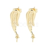 Brass Stud Earring Findings KK-M326-19G-1