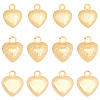 12Pcs 3 Style Brass Charms KK-CA0001-53G-1