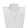 Brass Real Platinum Plated Cable Chains Pendant Necklaces NJEW-JN02259-04-5