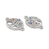 Alloy Crystal Rhinestones Connector Charms FIND-A024-45P-3