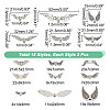 30Pcs 15 Styles Tibetan Style Alloy Beads FIND-NB0005-13-2