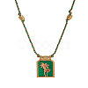 Brass and Enamel Pendant Necklaces FS-WG2CA9F-15-1