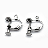 Brass Screw On Clip-on Earring Findings KK-L164-01B-2