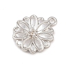 Brass Micro Pave Clear Cubic Zirconia Charms KK-G544-07P-02-2