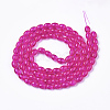 Transparent Crackle Glass Beads Strands DGLA-S085-6x8-09-2