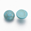 Synthetic Turquoise Flat Back Dome Cabochons X-TURQ-S266-8mm-01-2