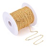 Brass Flat Oval Cable Chains CHC025Y-01-G-5