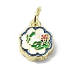 Rack Plating Brass Enamel Pendants KK-M282-06G-2