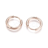 Ion Plating(IP) 304 Stainless Steel Huggie Hoop Earrings EJEW-F111A-14mm-RG-2