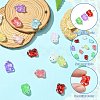 16Pcs 8 Colors Transparent Glass Enamel Beads GLAA-CJ0002-66-3