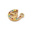 304 Stainless Steel Enamel Pendants STAS-U054-07G-2