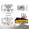 30Pcs Alloy Rhinestone Slide Charms FIND-SC0010-35-2
