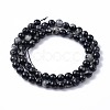 Natural Black Tourmaline Beads Strands X-G-F666-05A-6mm-2