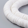 Flat Round Handmade Polymer Clay Beads CLAY-R067-8.0mm-17-2