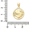 Brass Micro Pave Clear Cubic Zirconia Pendants KK-A273-26G-3