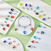24Pcs 12 Colors Handmade Luminous Lampwork European Dangle Charms PALLOY-AB00087-5