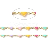 Enamel Heart Link Chains CHC-C003-14G-2