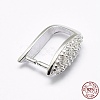 Anti-Tarnish Rhodium Plated 925 Sterling Silver Micro Pave Cubic Zirconia Pendant Bails STER-P034-21P-3