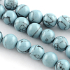 Synthetical Turquoise Gemstone Round Bead Strands TURQ-R035-6mm-03-2