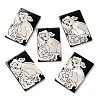 Opaque Sleeping Human Pattern Acrylic Pendants BACR-D001-01C-2