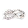 Rack Plating Brass Cubic Zirconia Hoop Earring Findings KK-S374-04P-01-2