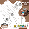 2Pcs 2 Styles Adjustable Stainless Steel Hollow Flat Round Diffuser Locket Pendant Lariat Necklaces NJEW-PH0001-49-2
