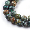 Natural African Turquoise(Jasper) Beads Strands TURQ-G037-10mm-3