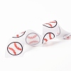 Single Face Baseball Printed Polyester Grosgrain Ribbons SRIB-P019-02-3