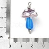 304 Stainless Steel with Handmade Bumpy Lampwork Pendants LA-CBA4231-01A-P-3