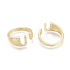 Brass Micro Pave Clear Cubic Zirconia Cuff Rings RJEW-F103-13U-G-2