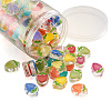 Craftdady 100Pcs 10 Colors Transparent Enamel Acrylic Beads TACR-CD0001-07-2