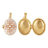 1Pc Brass Micro Pave Clear Cubic Zirconia Locket Pendants KK-TADJ0001-06-2