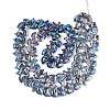 Electroplate Transparent Glass Beads Strands EGLA-N017-06-A03-2