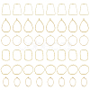 48Pcs 6 Styles Alloy Open Back Bezel Pendants FIND-DC0002-07-1