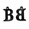 304 Stainless Steel Alphabet Charms STAS-H122-B-EB-1