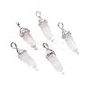 Natural Quartz Crystal Pointed Pendants G-K329-53P-1