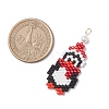 Christmas Glass Seed Beaded Penguin Pendants PALLOY-MZ01044-01-2