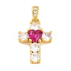 Brass Micro Pave Cubic Zirconia Pendants LS-KK-P288-03G-1