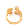 Ion Plating(IP) 304 Stainless Steel Open Cuff Finger Rings for Women RJEW-S414-01B-G-3