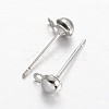 Brass Stud Earring Findings KK-F371-34P-A-1