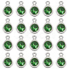 20Pcs Faceted Glass Charms RGLA-TADJ0001-01F-2