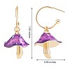 Enamel Mushroom Dangle Stud Earrings JE987A-7